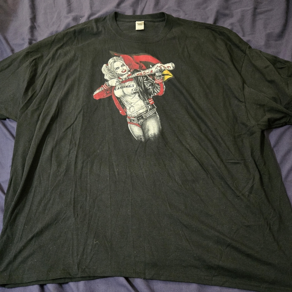 Mens harley quinn cardinals Comic sports Collab size 5xl black
